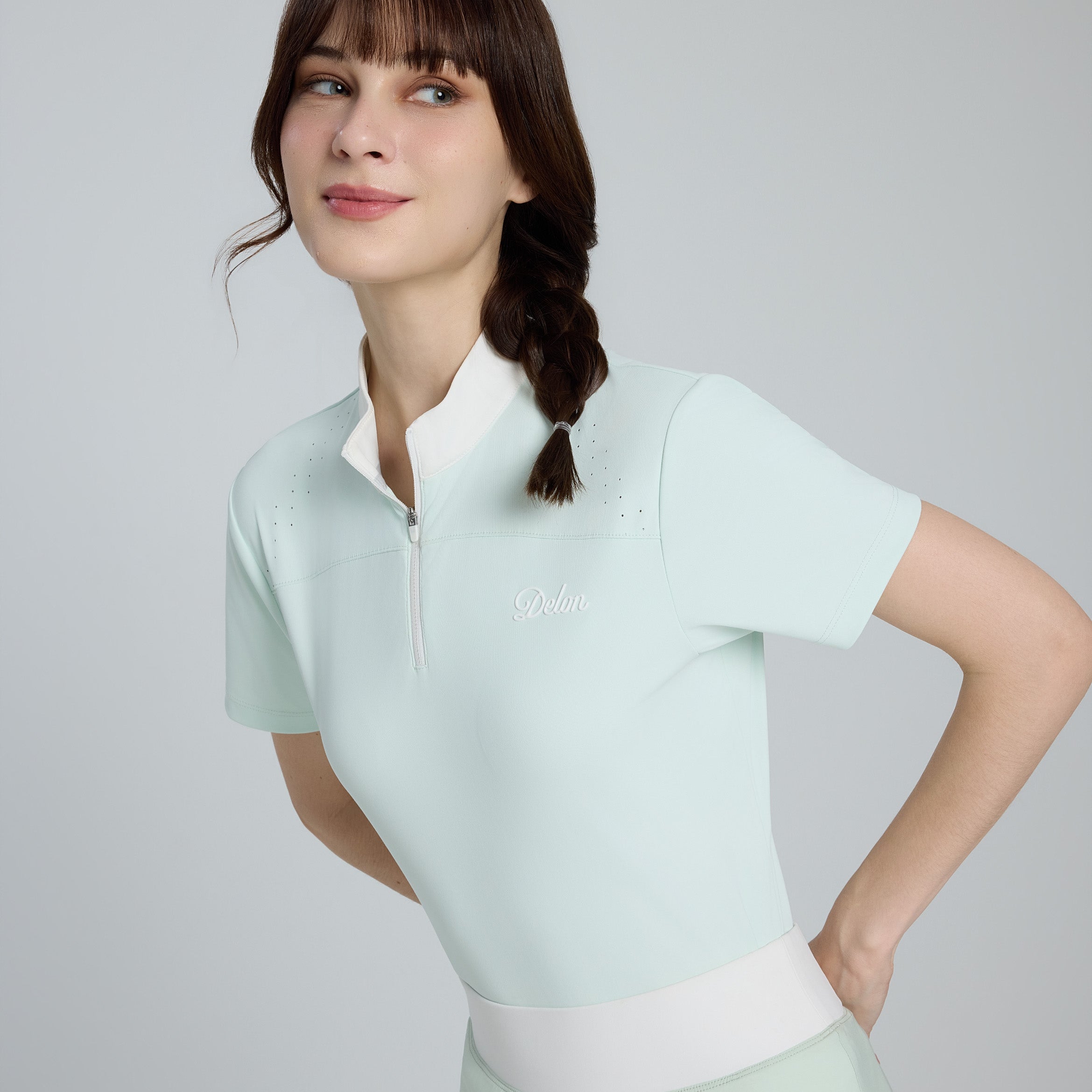FlowVent Mandarin Collar Women Polo