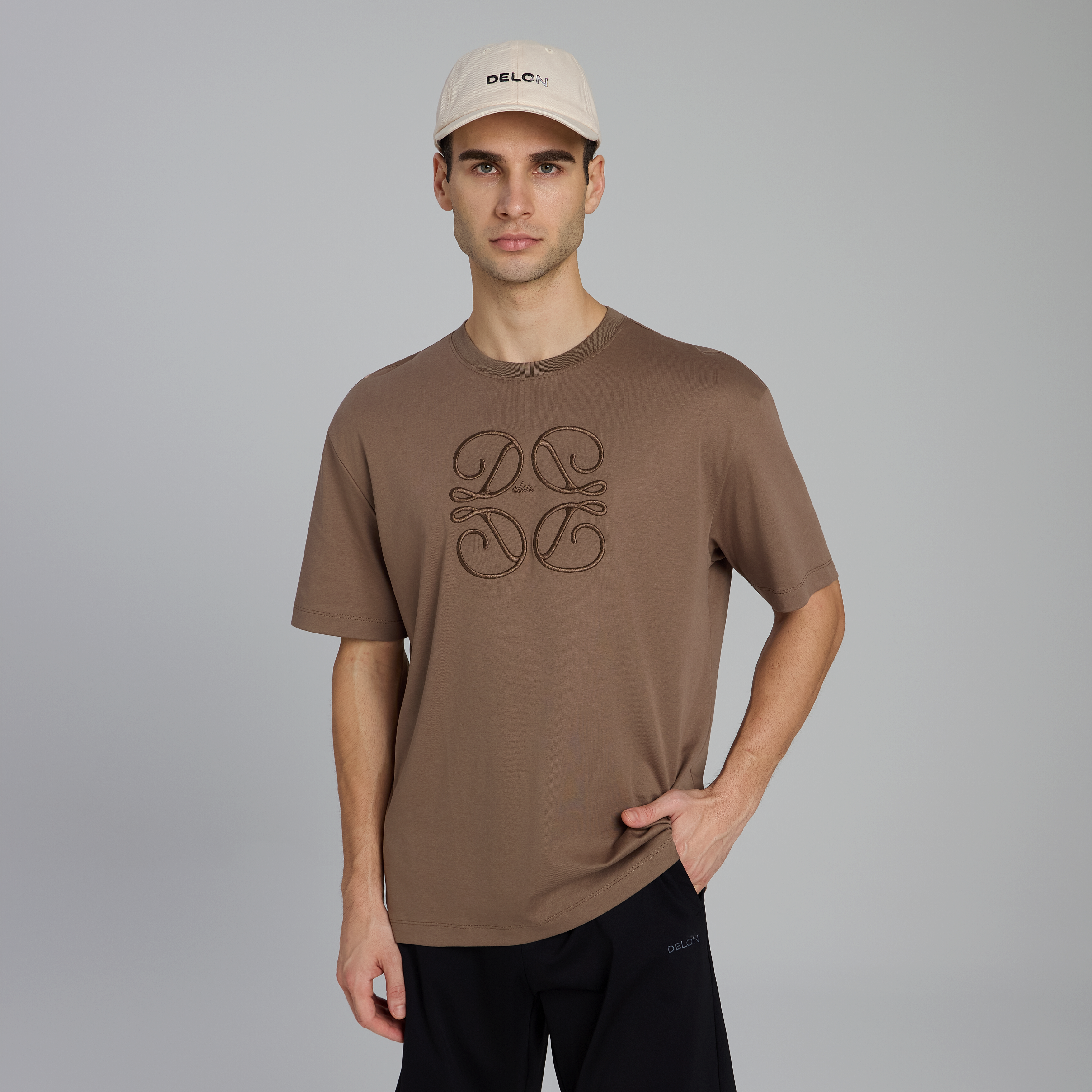 Embroidery Relaxed Short Sleeve Men Tee