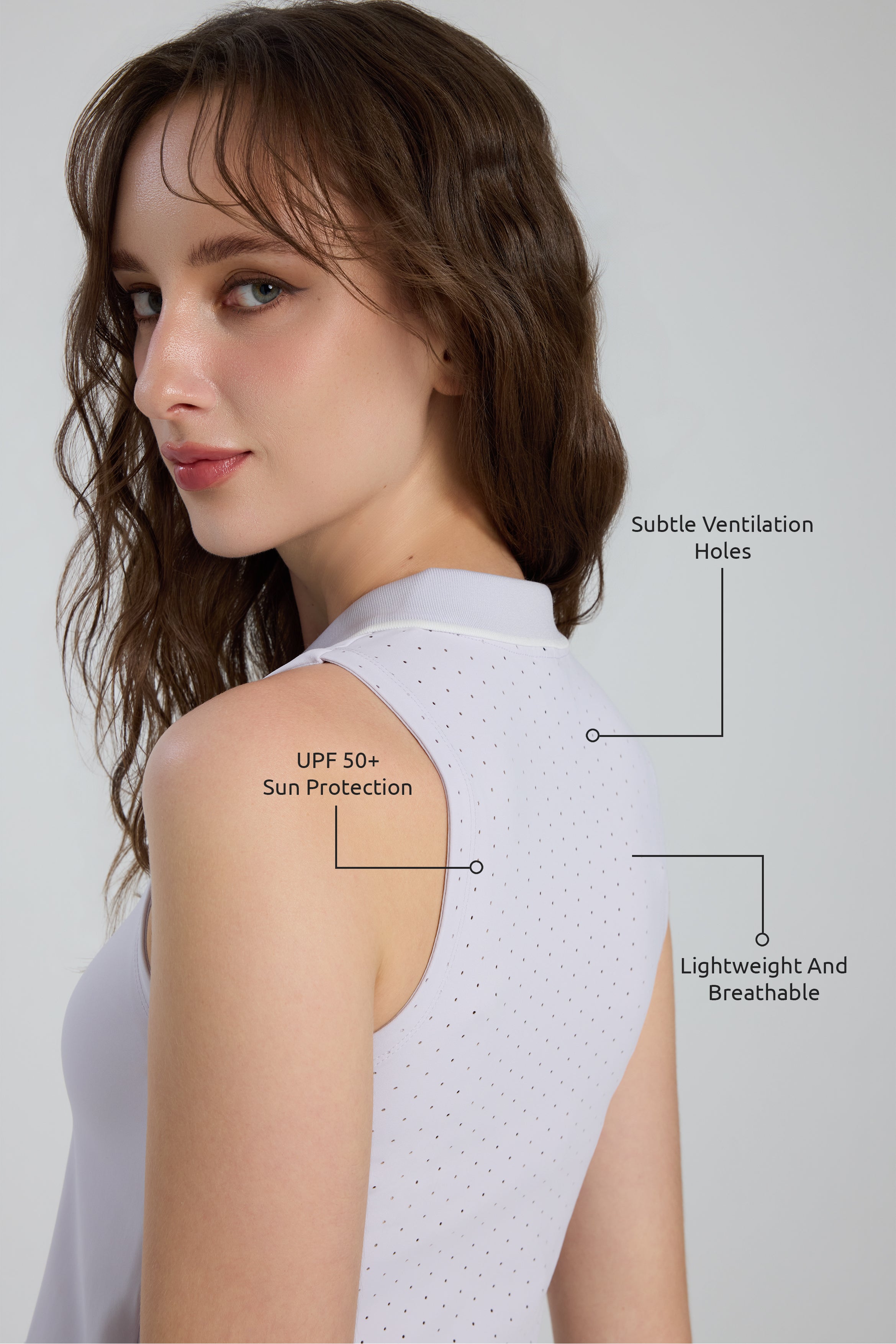 FlowVent Sleeveless Women Crop Polo